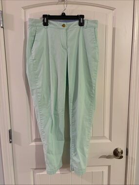 Talbots Mint Green Cotton Blend Ankle Pants